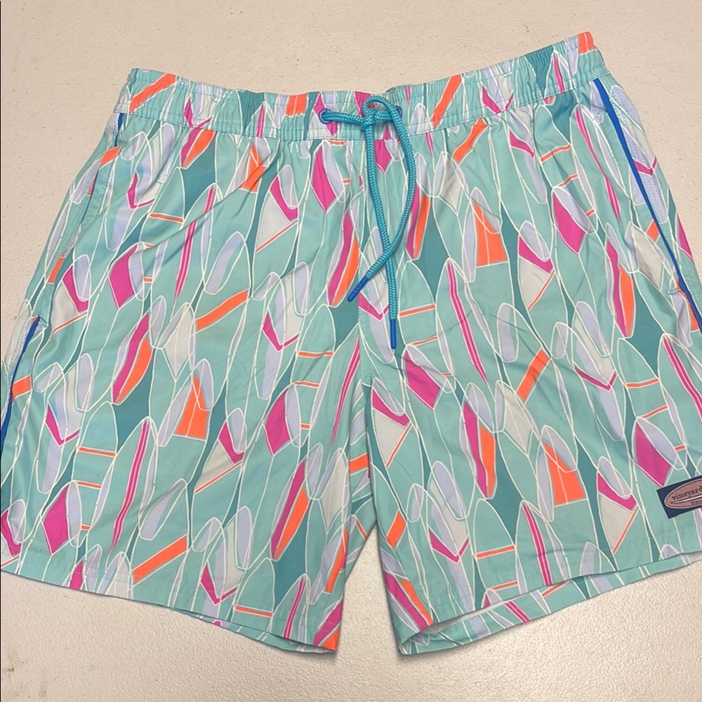 Vineyard Vines Blue and Pink Board Shorts Vibrant Swimwear
